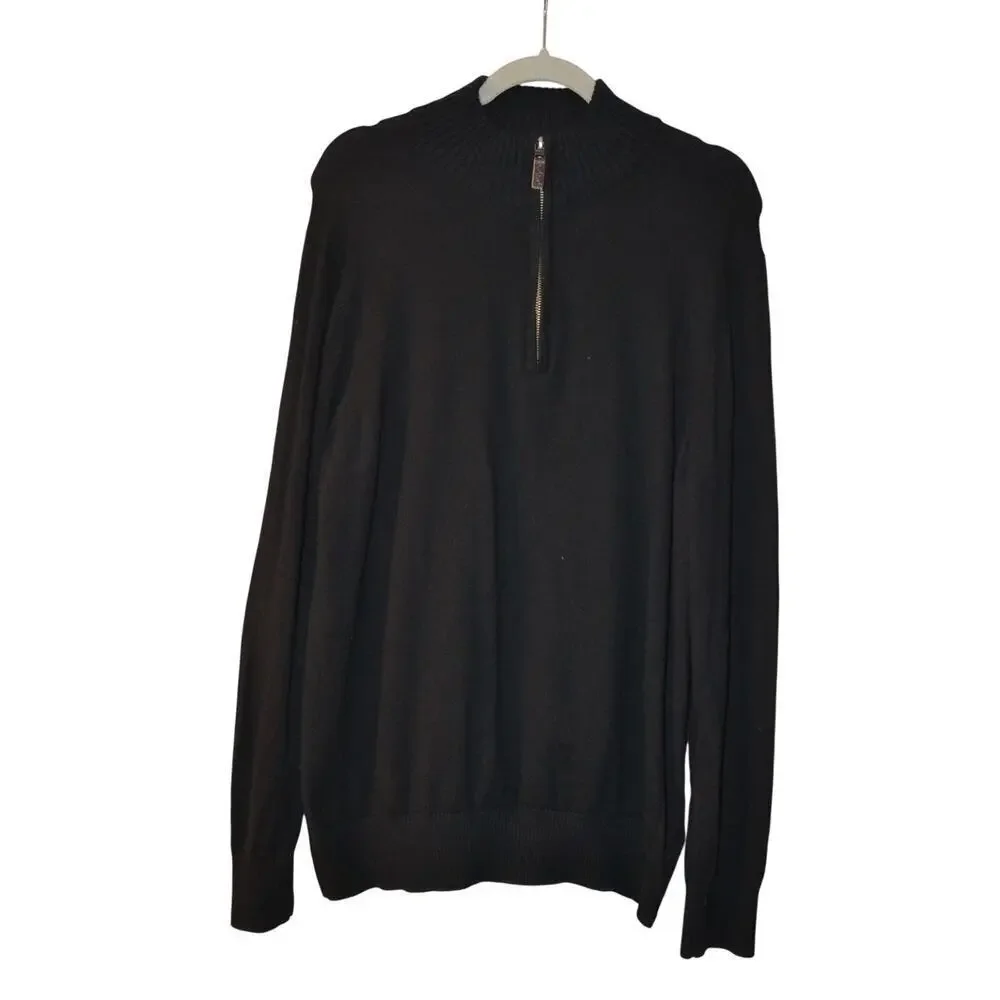 Eddie Bauer Cotton Cashmere Quarter Zip Size Large